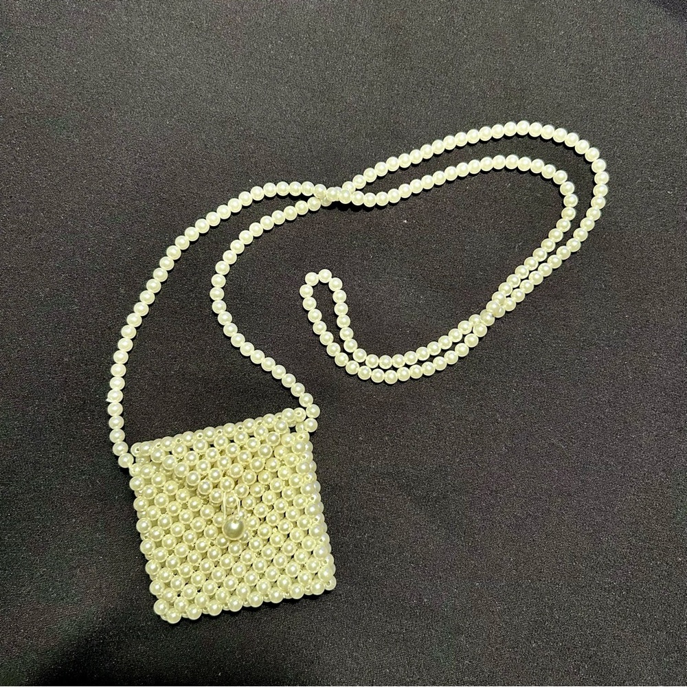Elegant Pearl Beaded Mini Bag